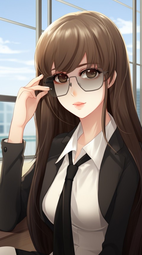 Cute Anime Office Work Girl  (102)
