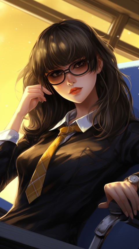 Cute Anime Office Work Girl  (115)