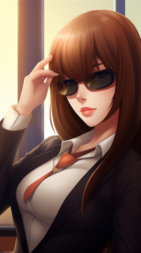 Cute Anime Office Work Girl  (134)