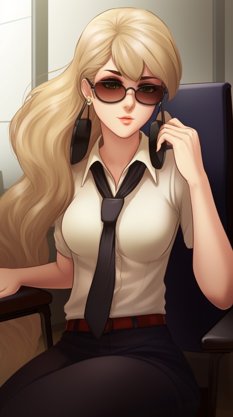 Cute Anime Office Work Girl  (138)