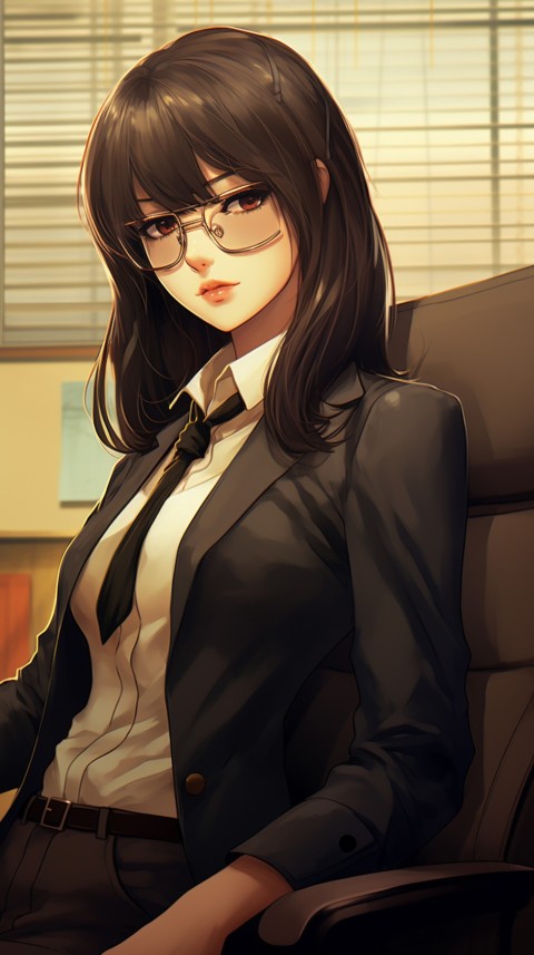 Cute Anime Office Work Girl  (149)