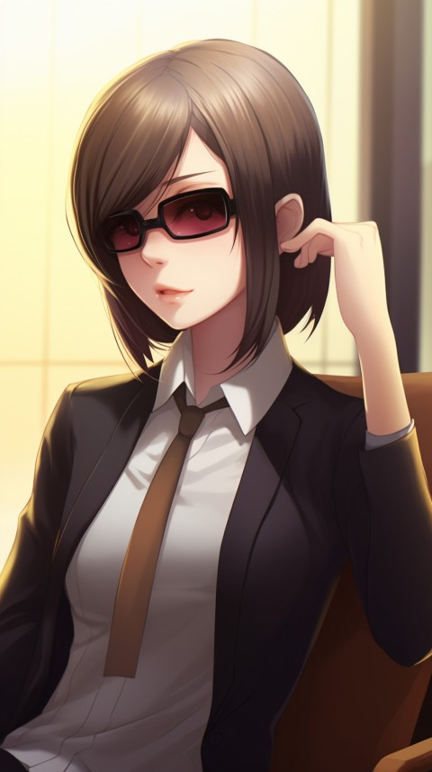 Cute Anime Office Work Girl  (133)