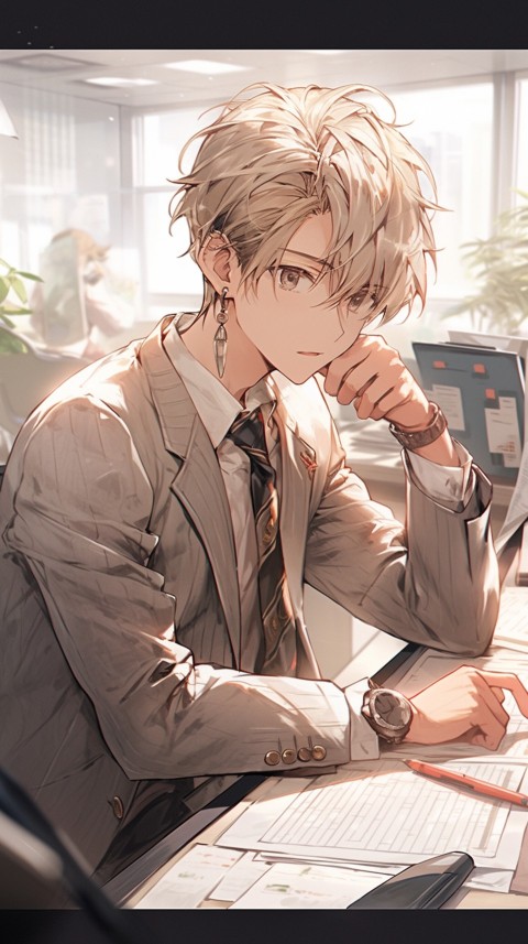 Anime office worker Portrait (2)