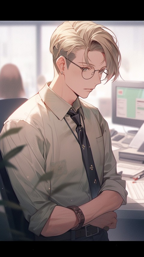 Smart Office Anime Boy Portrait (14)