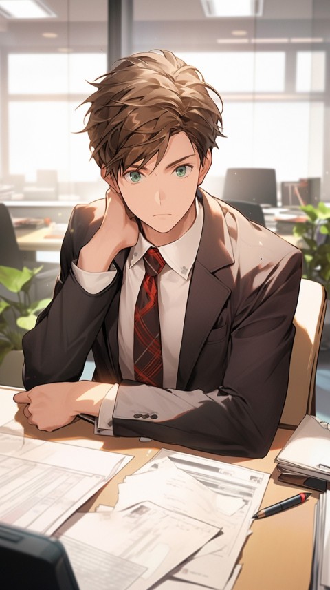 Smart Office Anime Boy Portrait (30)