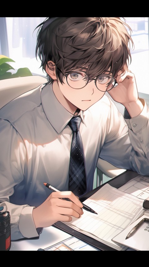 Smart Office Anime Boy Portrait (27)
