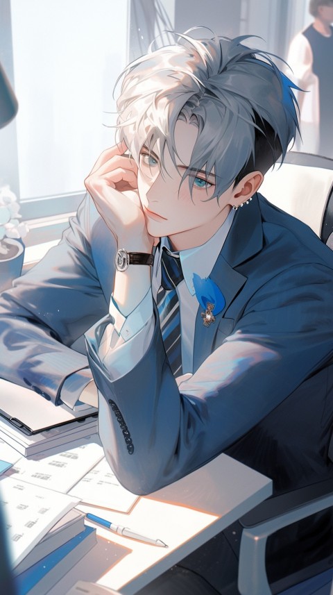 Smart Office Anime Boy Portrait (34)