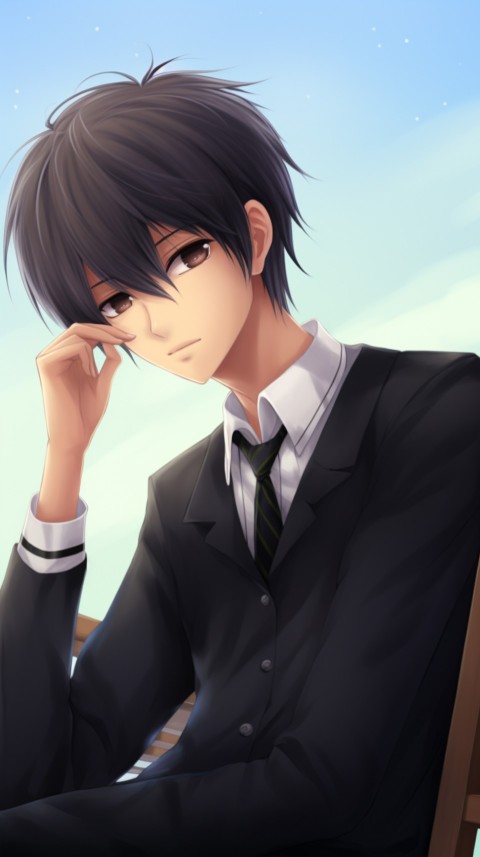 Cute School Anime Boy Aesthetic (11)