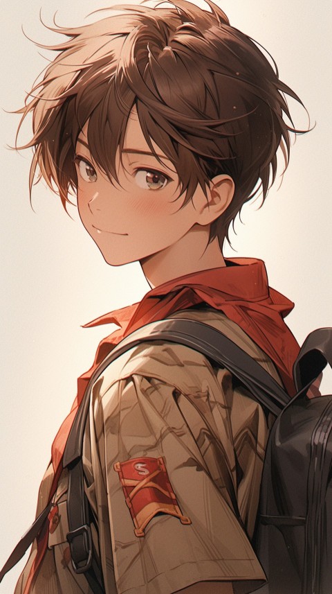 Cute School Anime Boy Aesthetic (174)
