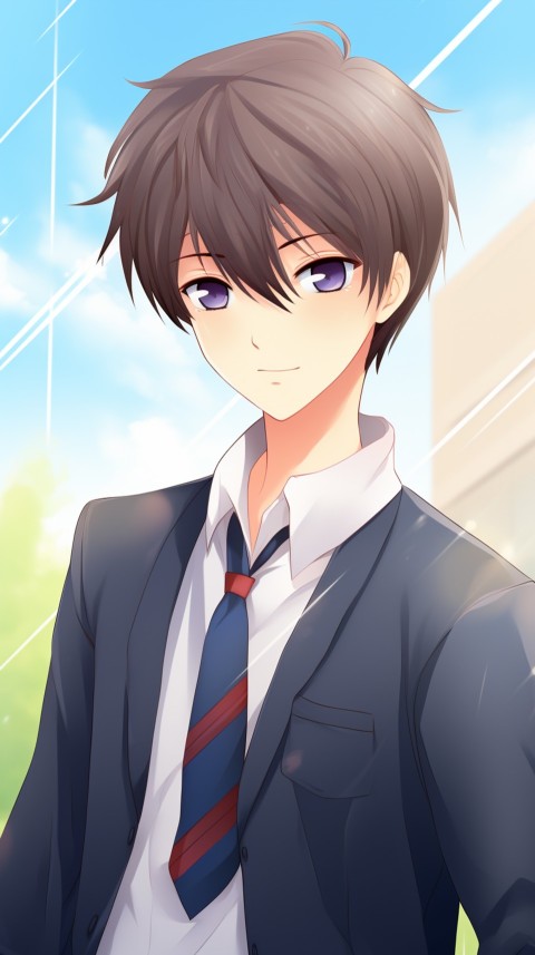 Cute School Anime Boy Aesthetic (214)