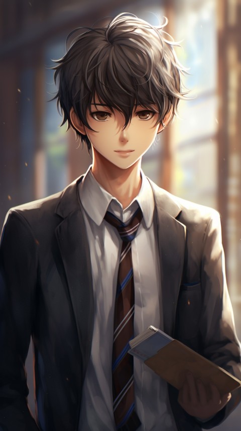 Cute School Anime Boy Aesthetic (231)
