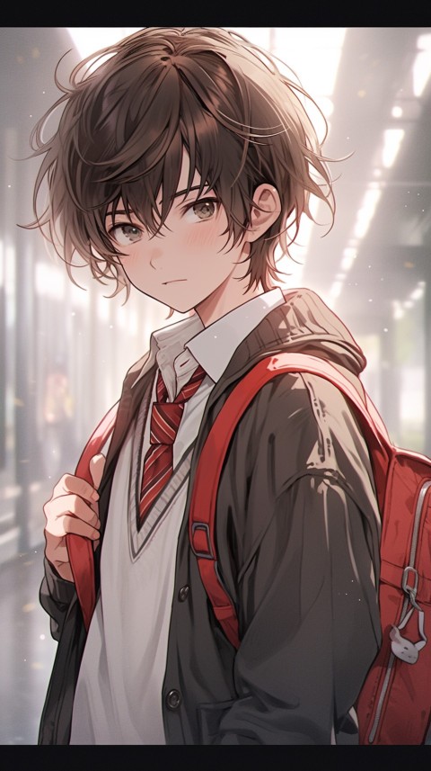 Cute School Anime Boy Aesthetic (236)