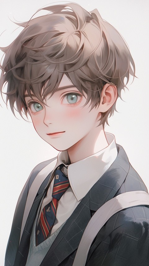 Cute School Anime Boy Aesthetic (221)