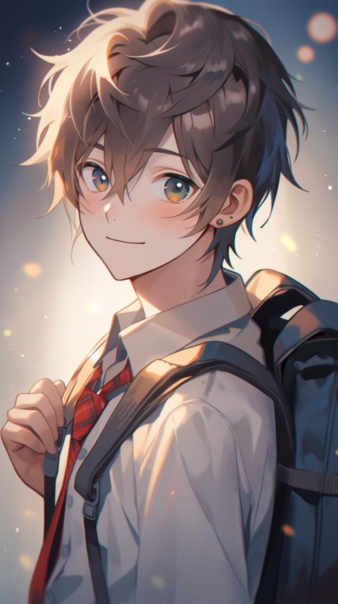 Cute School Anime Boy Aesthetic (246)