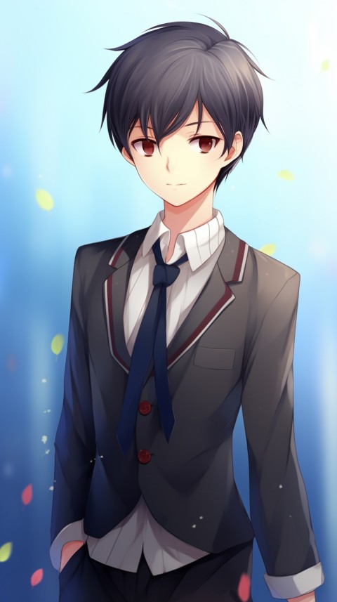 Cute School Anime Boy Aesthetic (299)