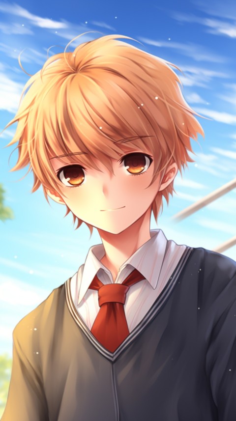 Cute School Anime Boy Aesthetic (265)