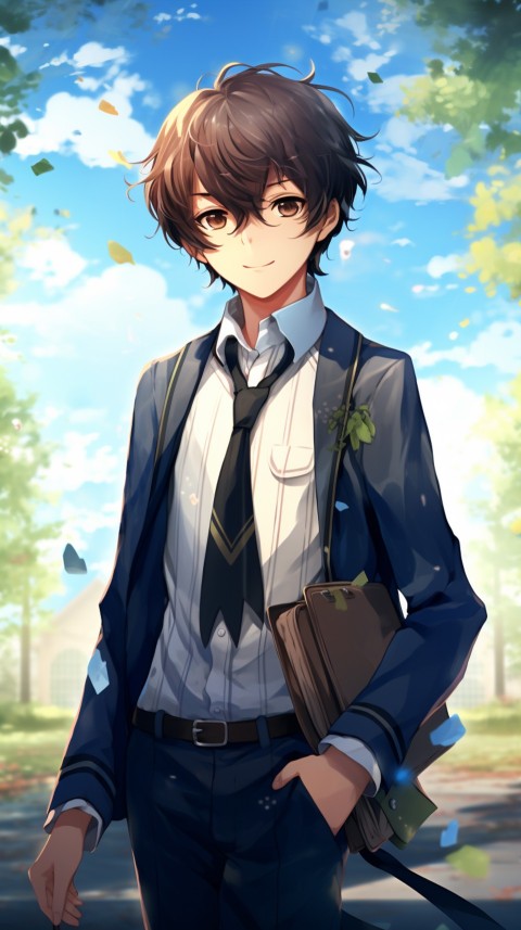 Cute School Anime Boy Aesthetic (258)
