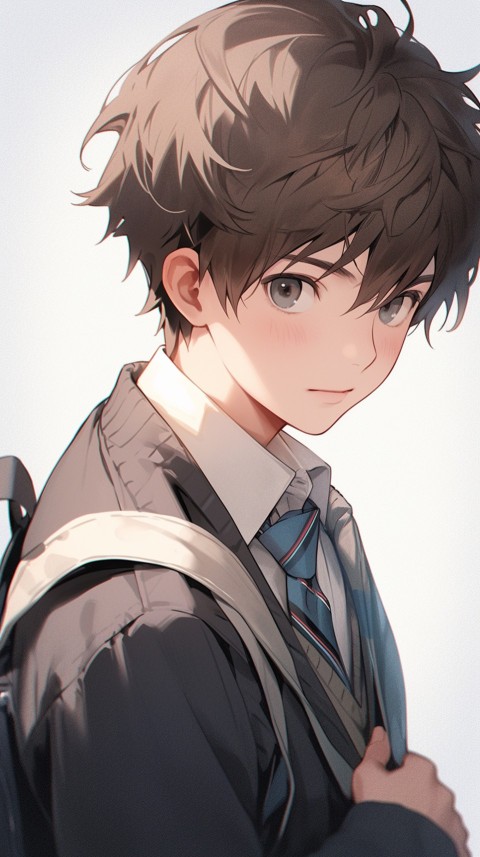 Cute School Anime Boy Aesthetic (255)