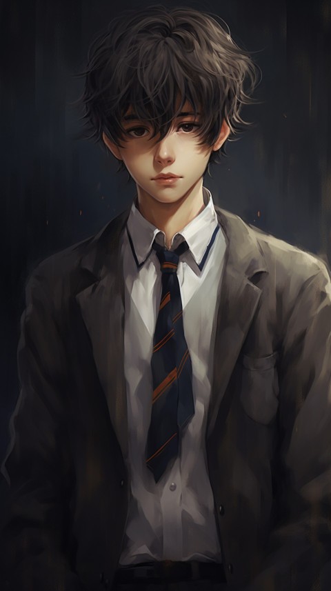 Cute School Anime Boy Aesthetic (311)