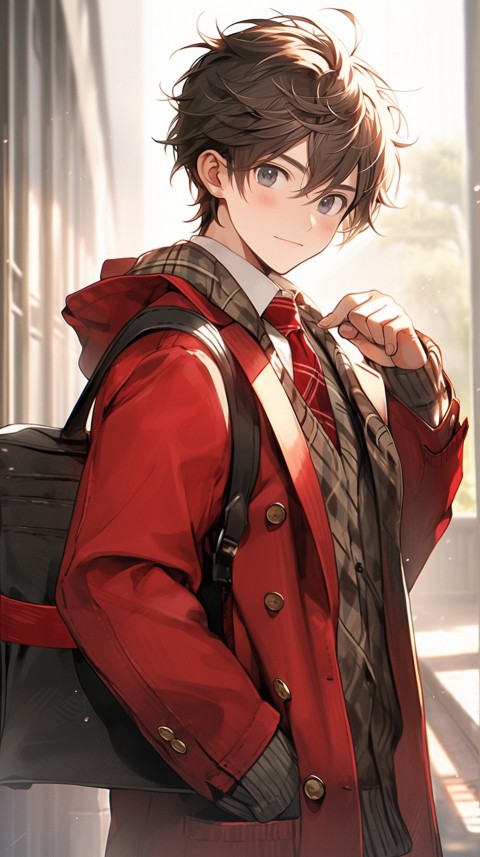 Cute School Anime Boy Aesthetic (301)