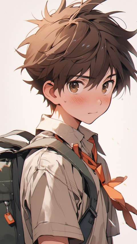 Cute School Anime Boy Aesthetic (323)