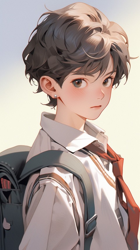 Cute School Anime Boy Aesthetic (314)