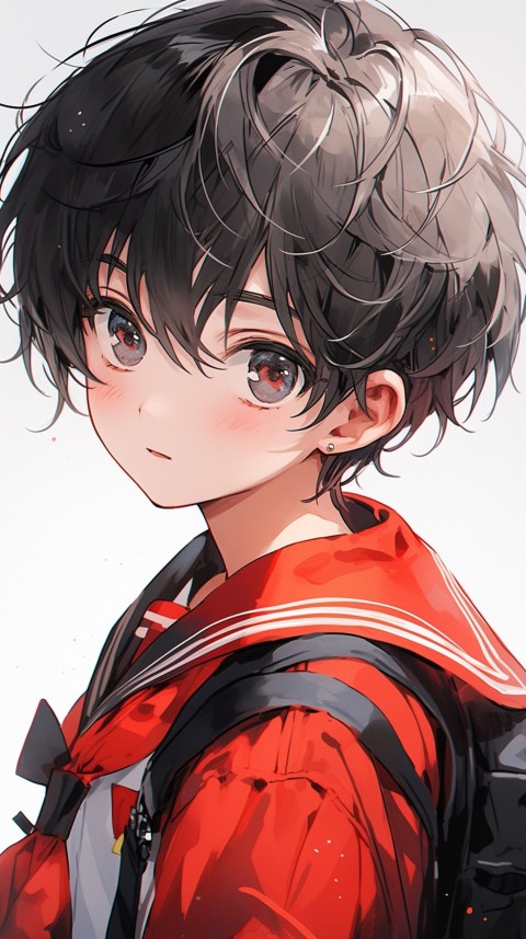 Cute School Anime Boy Aesthetic (303)
