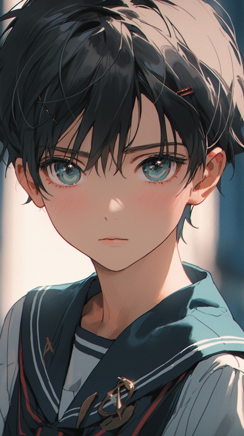 Cute School Anime Boy Aesthetic (321)
