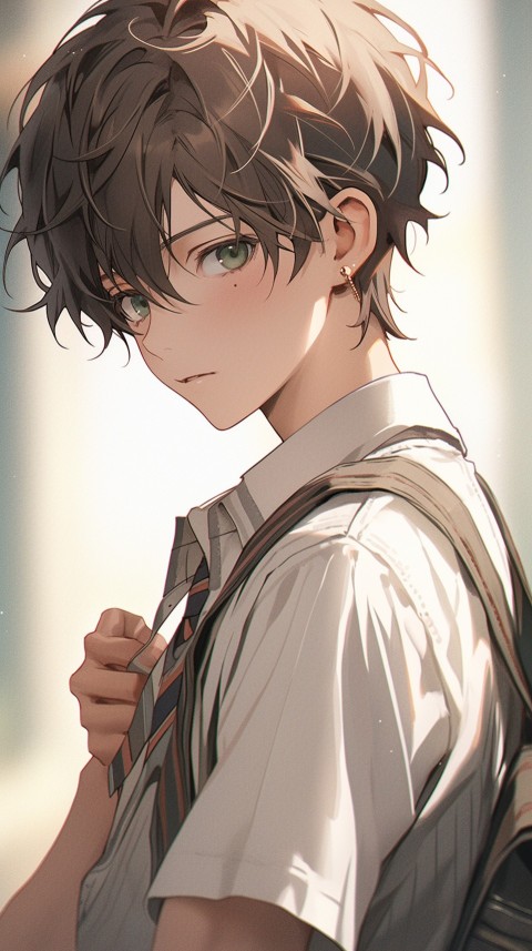 Cute School Anime Boy Aesthetic (324)