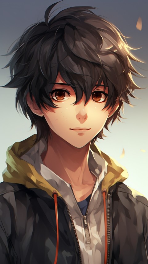 Portrait of Cute Anime Boy Aesthetic (236)
