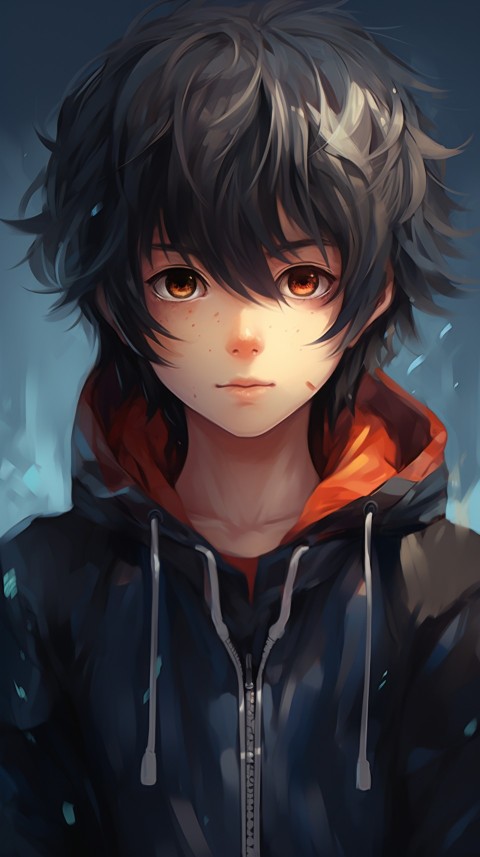 Portrait of Cute Anime Boy Aesthetic (202)