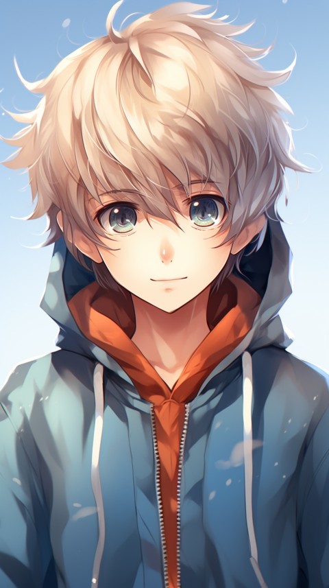 Portrait of Cute Anime Boy Aesthetic (233)