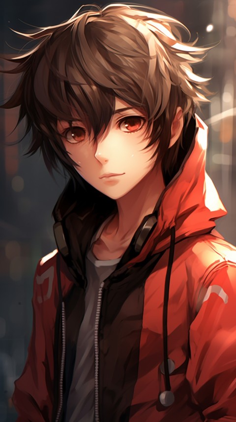 Portrait of Cute Anime Boy Aesthetic (223)