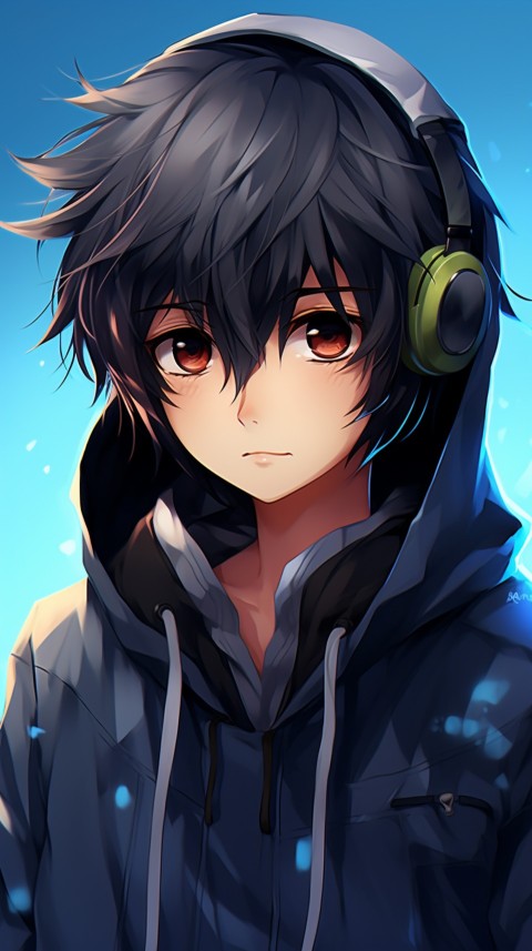 Portrait of Cute Anime Boy Aesthetic (235)