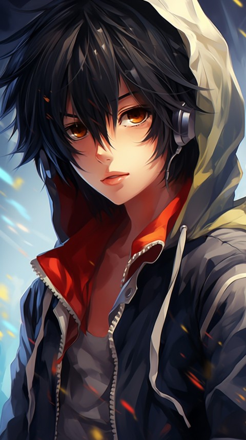 Portrait of Cute Anime Boy Aesthetic (208)