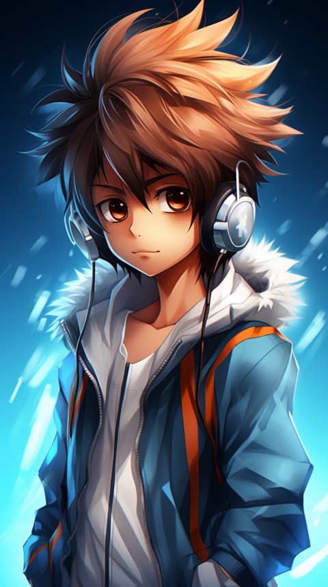 Portrait of Cute Anime Boy Aesthetic (240)