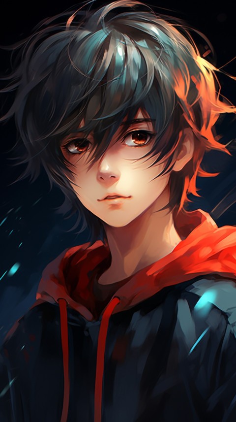 Portrait of Cute Anime Boy Aesthetic (218)
