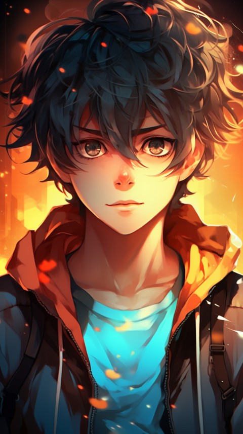 Portrait of Cute Anime Boy Aesthetic (222)