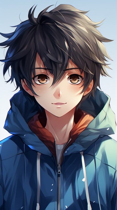 Portrait of Cute Anime Boy Aesthetic (230)