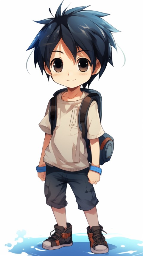 Portrait of Cute Anime Boy Aesthetic (292)