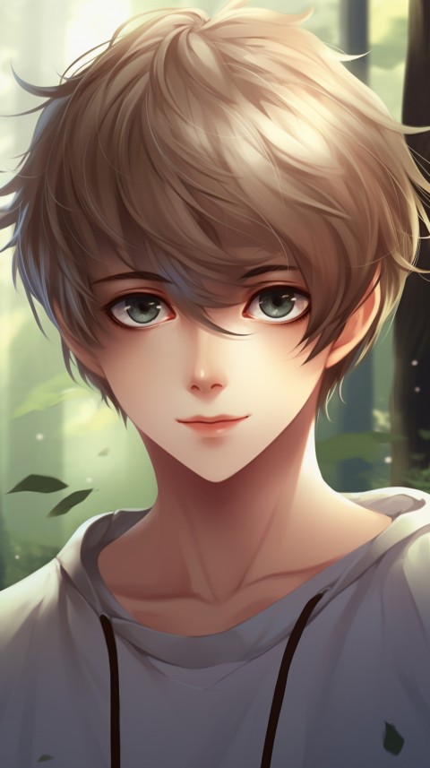 Portrait of Cute Anime Boy Aesthetic (313)
