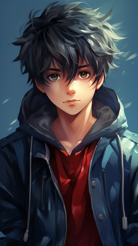 Portrait of Cute Anime Boy Aesthetic (295)