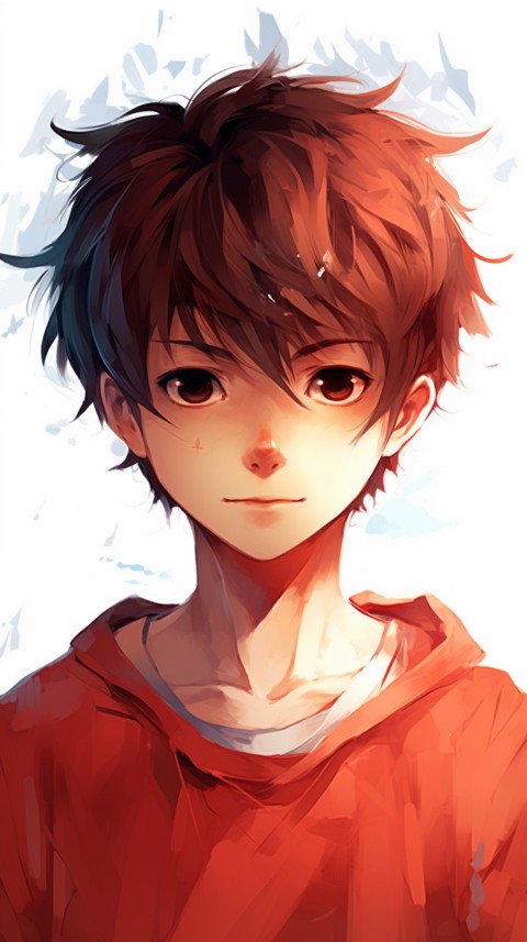 Portrait of Cute Anime Boy Aesthetic (255)