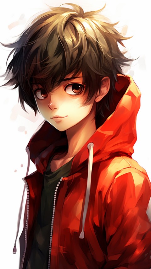 Portrait of Cute Anime Boy Aesthetic (263)