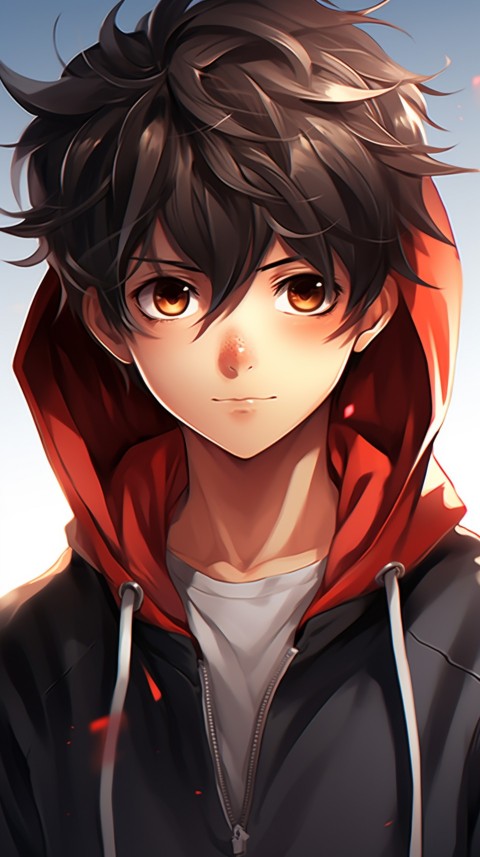 Portrait of Cute Anime Boy Aesthetic (289)