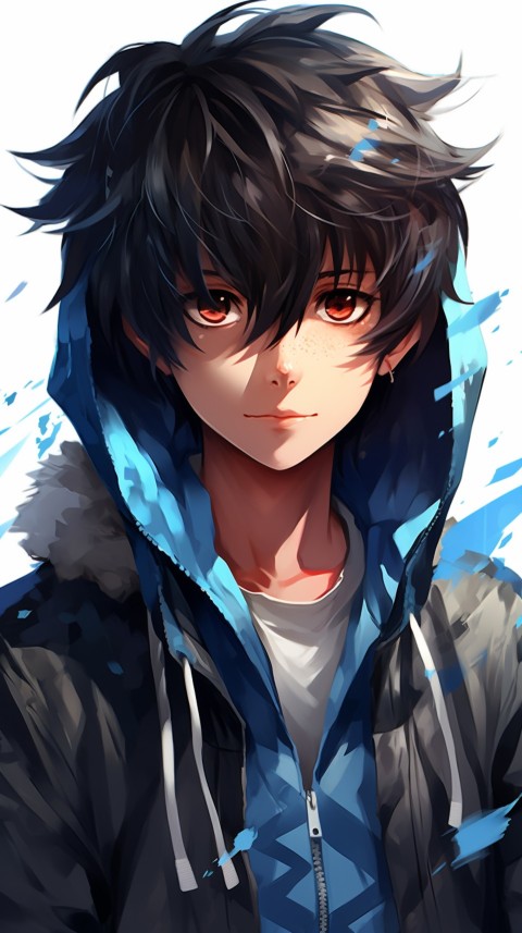 Portrait of Cute Anime Boy Aesthetic (266)