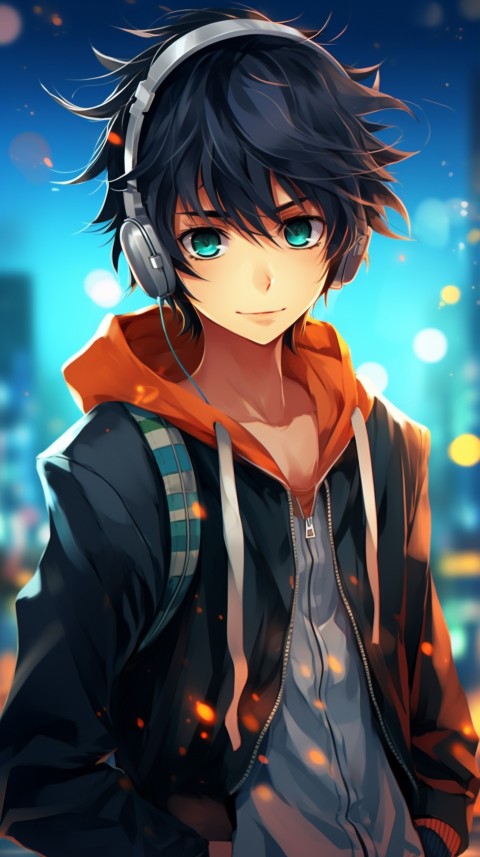 Portrait of Cute Anime Boy Aesthetic (302)