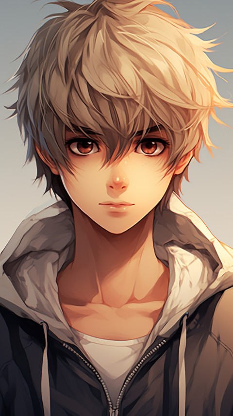 Portrait of Cute Anime Boy Aesthetic (252)