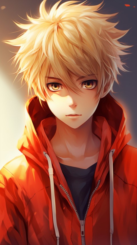 Portrait of Cute Anime Boy Aesthetic (303)