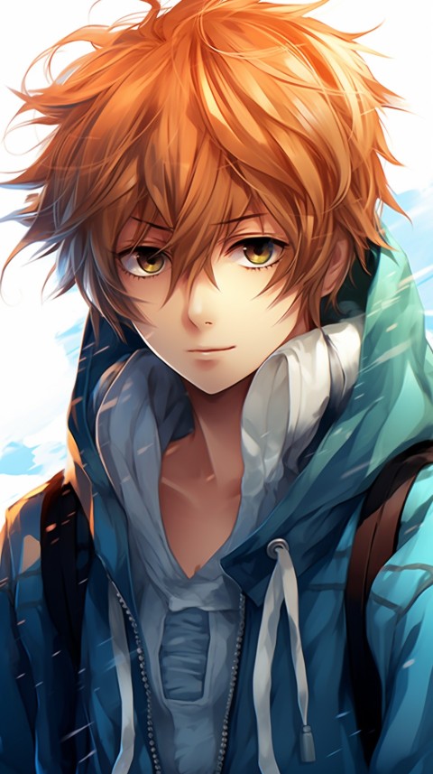 Portrait of Cute Anime Boy Aesthetic (251)